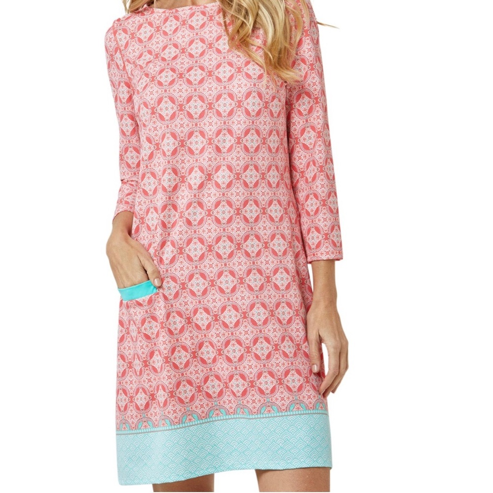 Cabana Life Coral Tides Dress Sz XL EUC